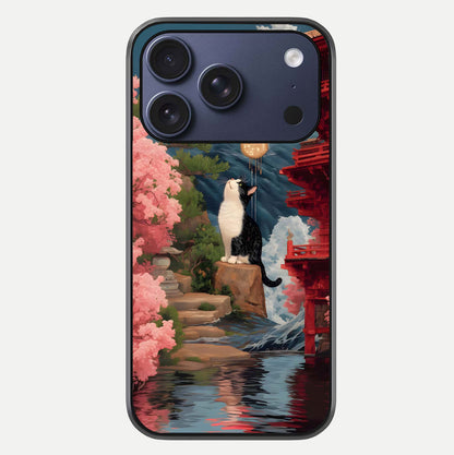 Temple Cat Scenery Glass Case For iPhone 17 Pro by Custom World