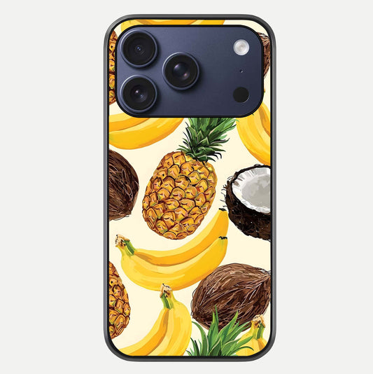 Tropical Fruit Mood Glass Case For iPhone 16 Pro by Custom World