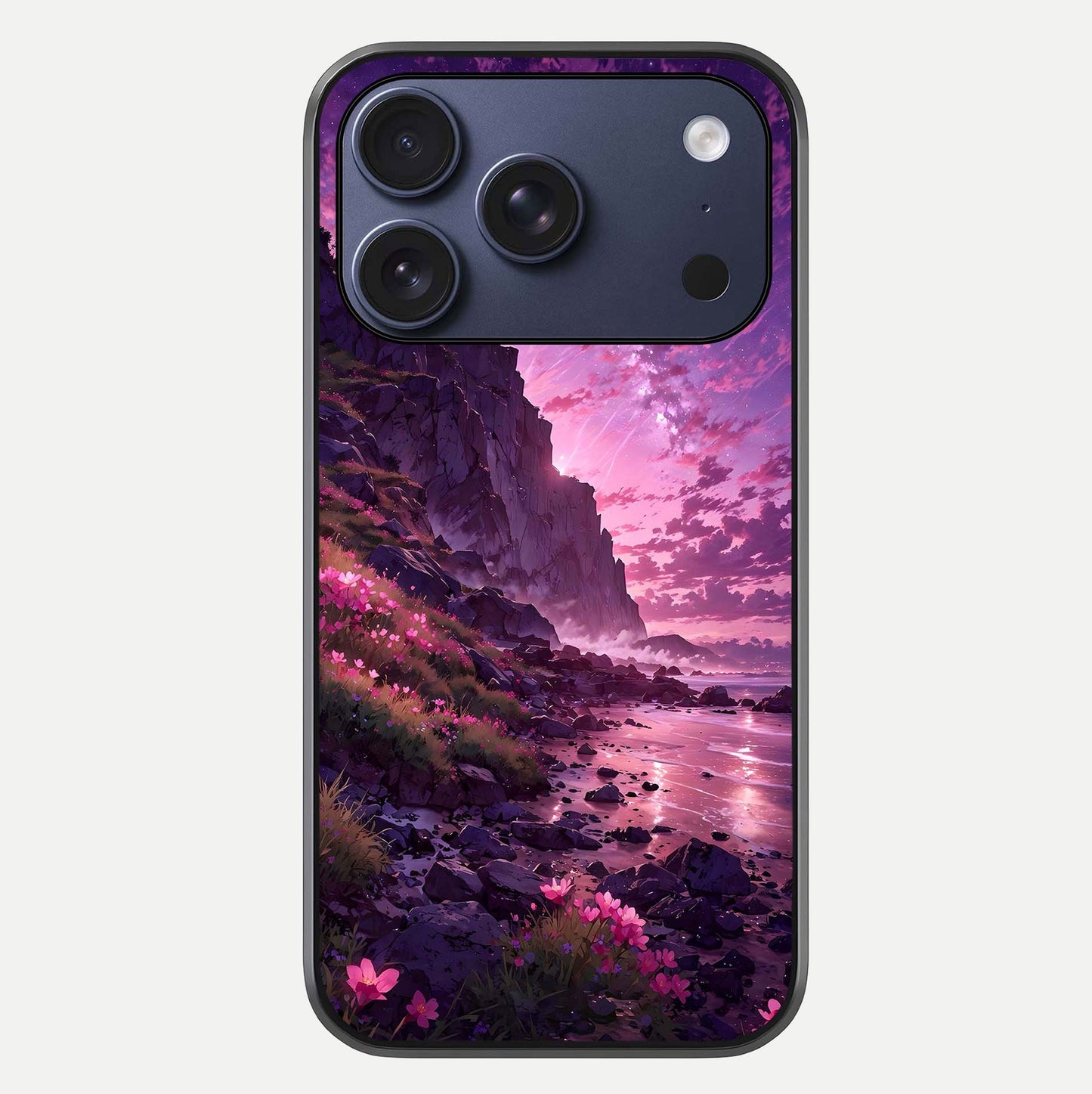Twilight Blossom Coast Glass Case For iPhone 17 Pro by Custom World