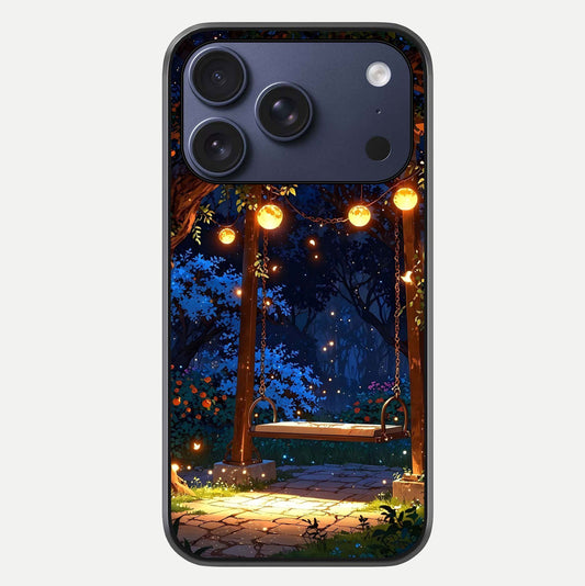 Twilight Garden Swing Glass Case For iPhone 16 Pro by Custom World