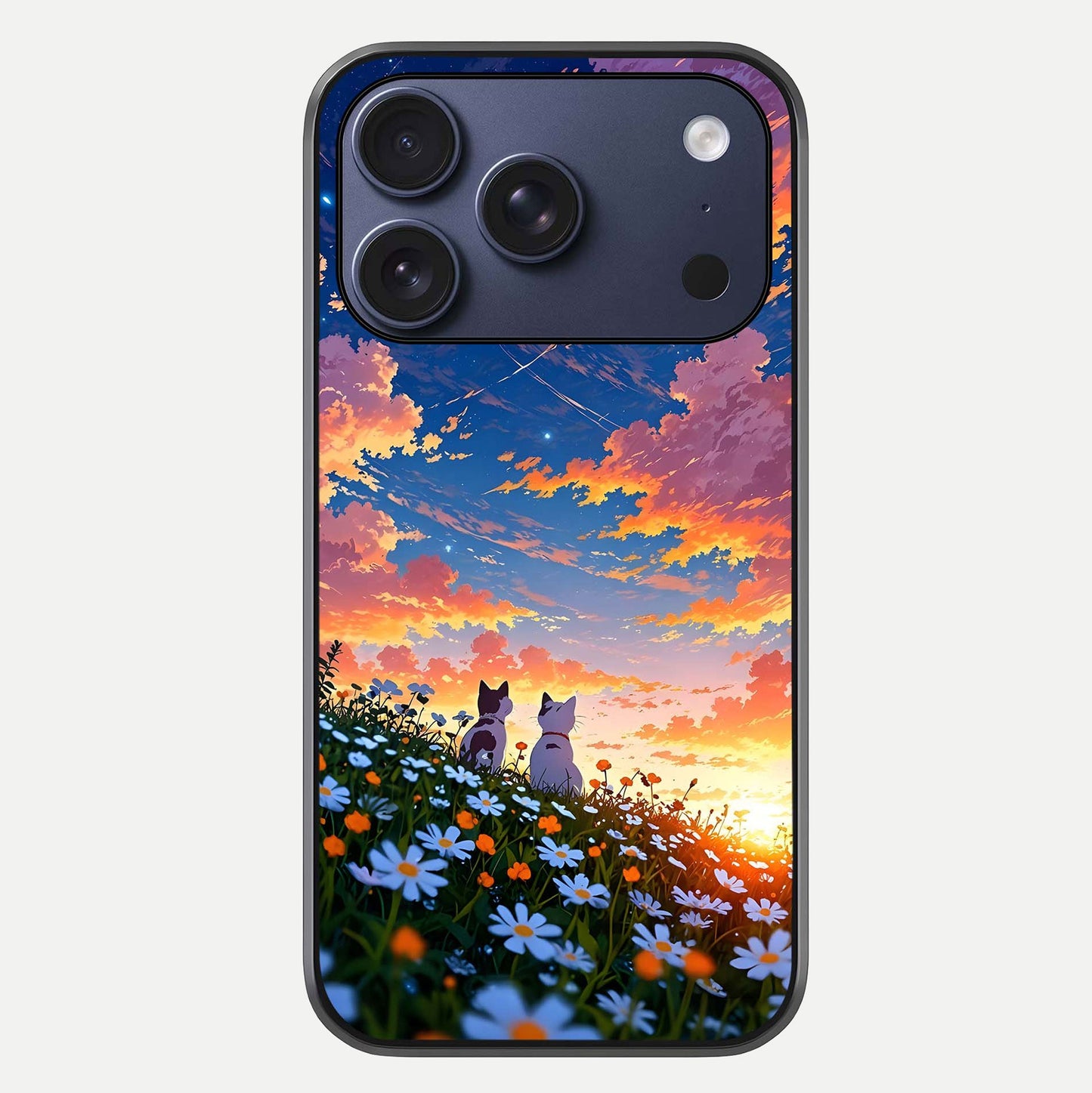 Two Cats Friends Glass Case For iPhone 17 Pro by Custom World