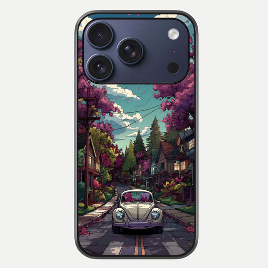 Vintage Street Drive Glass Case For iPhone 16 Pro by Custom World