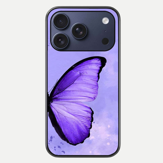 Violet Dream Wing Glass Case For iPhone 16 Pro by Custom World