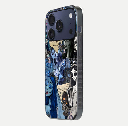 Corpse Bride Posters Glass Case for iPhone 17 Pro side-angle image capturing gloss reflection and smooth edge