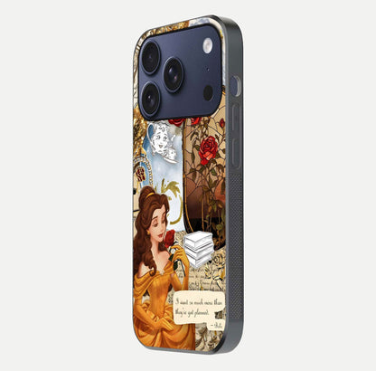 Golden Dream Belle Glass Case for iPhone 17 Pro side-angle image showing reflective edges and premium golden tint