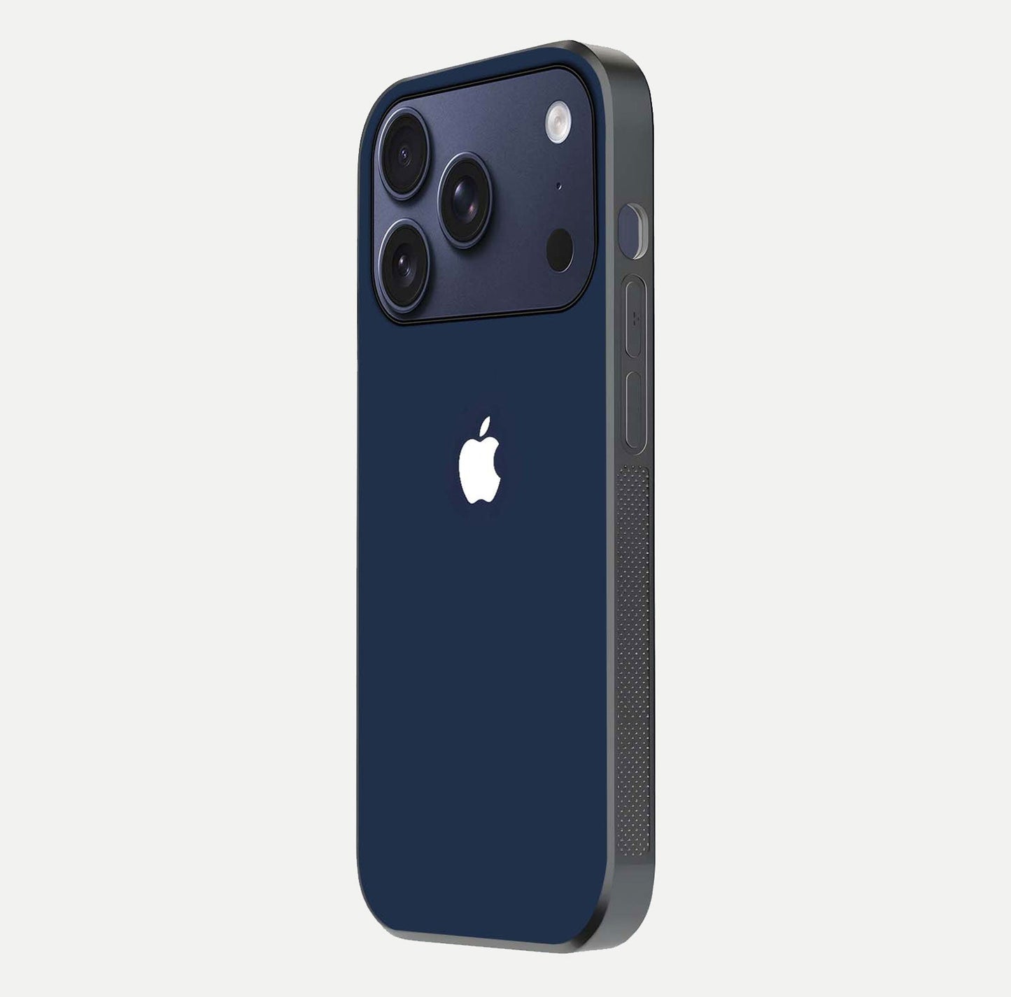 Minimal Apple Night Glass Case for iPhone 17 Pro side-angle image showing sleek reflection and clean gloss