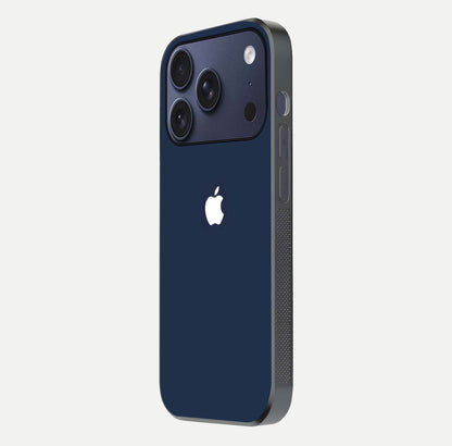 Minimal Apple Night Glass Case for iPhone 17 Pro side-angle image showing sleek reflection and clean gloss