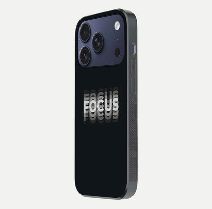 Mono Focus Vision Glass Case for iPhone 17 Pro side-angle image showing smooth reflection and minimal tones