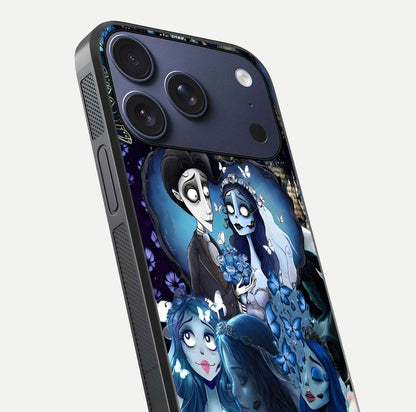 Butterfly Ghost Soul Glass Case for iPhone 17 Pro close-up shot showing ethereal wing patterns and reflection