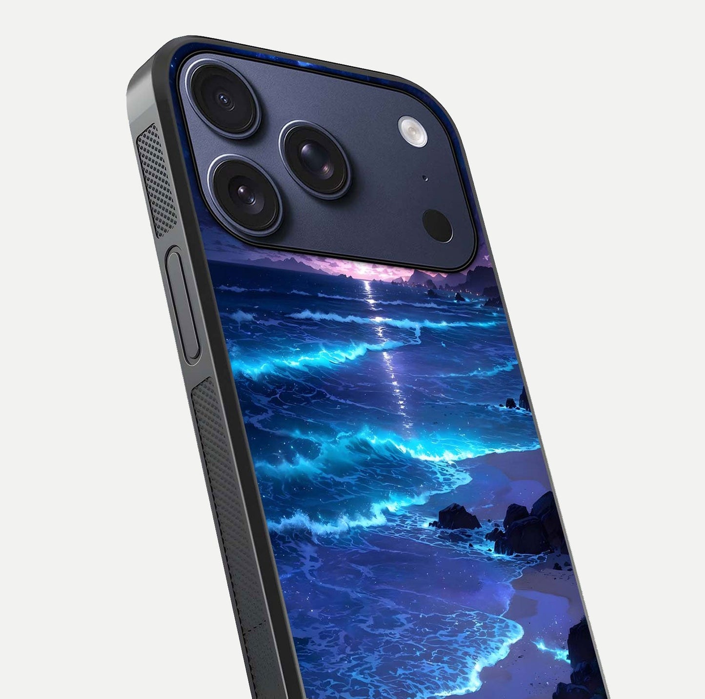 Classic Damn Look Glass Case for iPhone 17 Pro close-up highlighting quote text and reflection shine