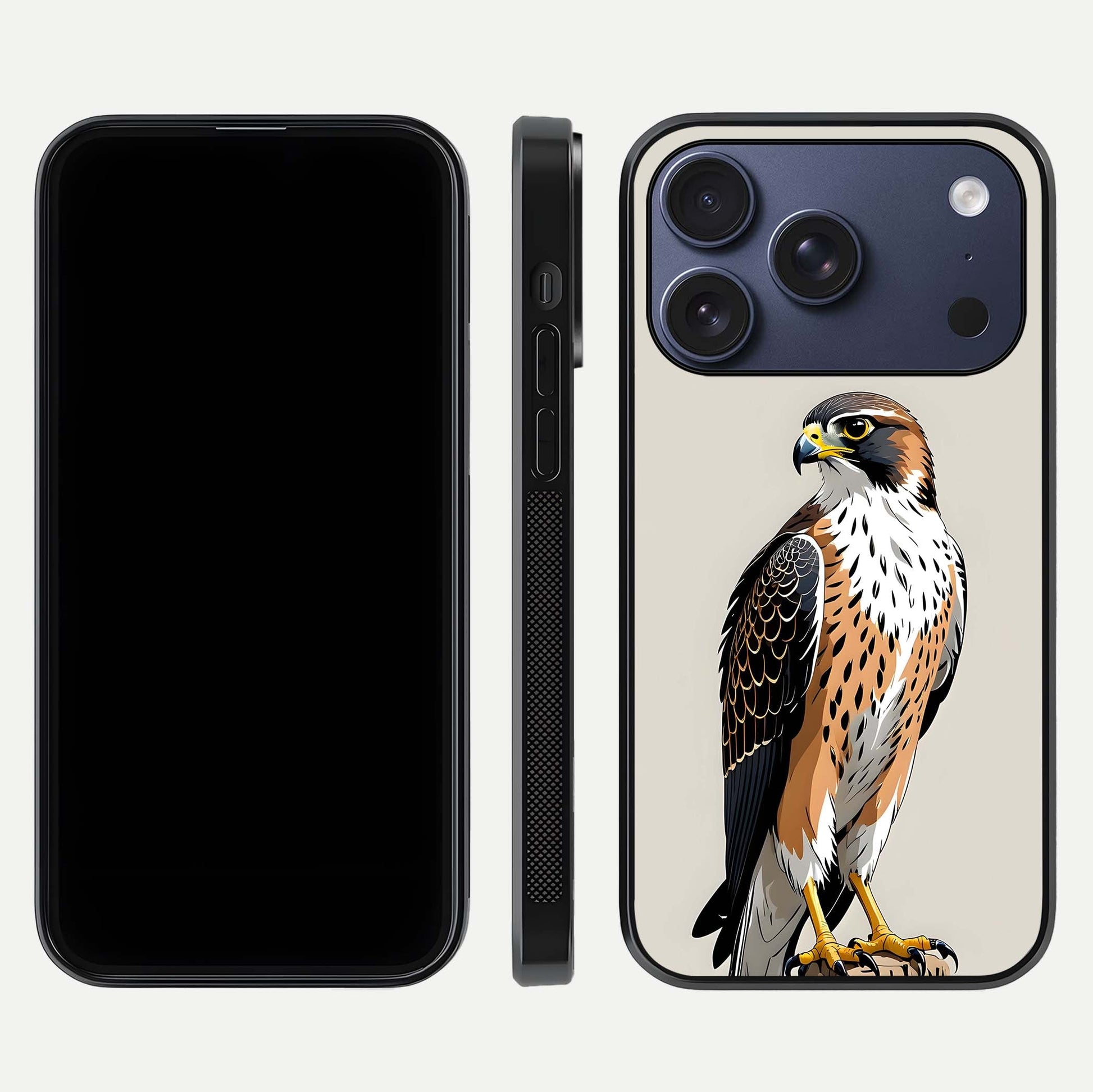 Clever Eagle Glass Case for iPhone 17 Pro dual-view layout showing design symmetry and smooth finish