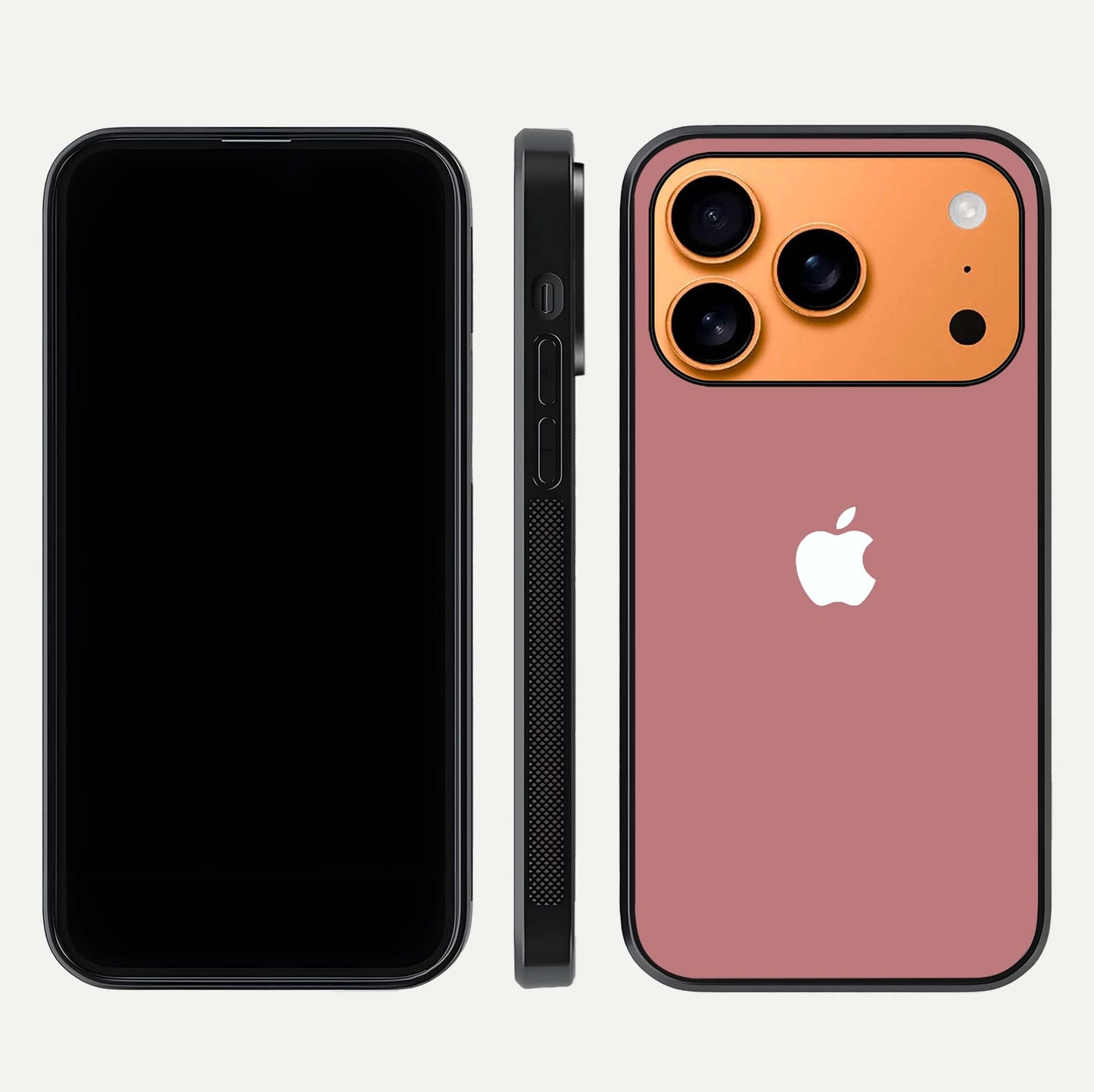 Apple Harmony Glass Case for iPhone 17 Pro Max front and back mockup showing harmony pattern and clean edge design