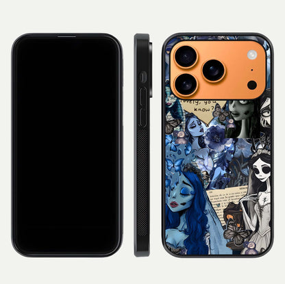 Corpse Bride Posters Glass Case for iPhone 17 Pro Max dual-view layout displaying cinematic tones and HD finish