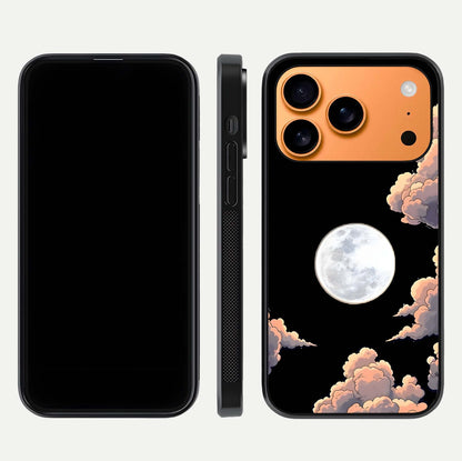 Shade Cloud Moon Glass Case for iPhone 17 Pro Max front & back layout showing soft gradient tones and edges