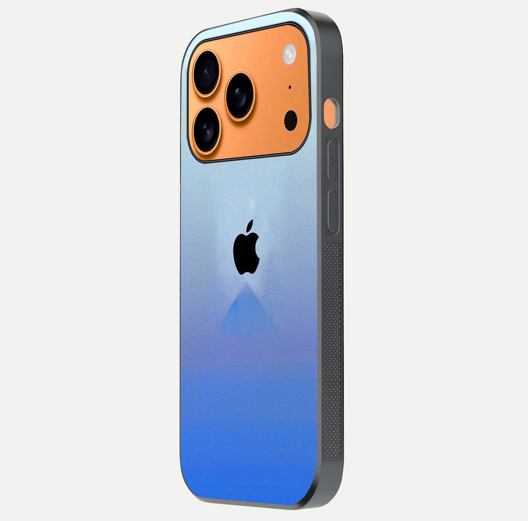 Gradient Apple Vibe Glass Case for iPhone 17 Pro Max side-angle image showing reflection glow and elegant surface