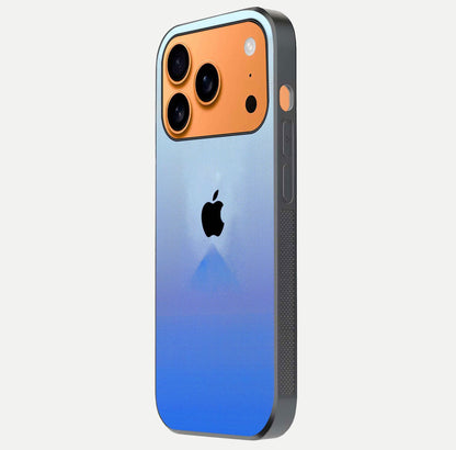 Gradient Apple Vibe Glass Case for iPhone 17 Pro Max side-angle image showing reflection glow and elegant surface