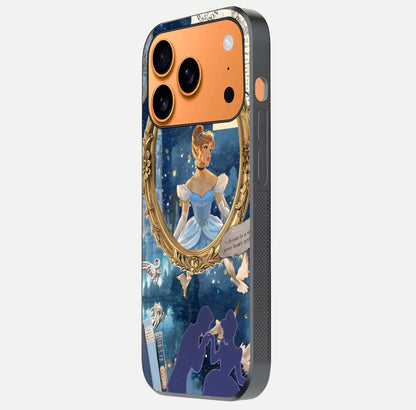 Midnight Queen Glass Case for iPhone 17 Pro Max side-angle image showing reflection brightness and elegant tone