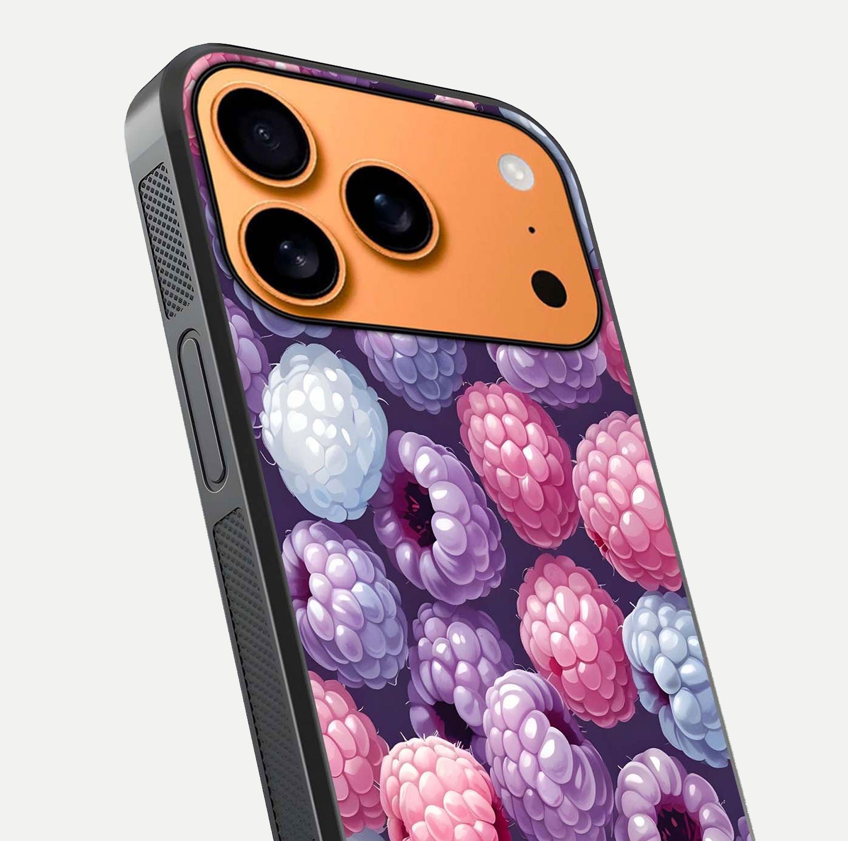Berry Candy Pop Glass Case for iPhone 17 Pro Max close-up shot revealing candy-style texture and reflective surface