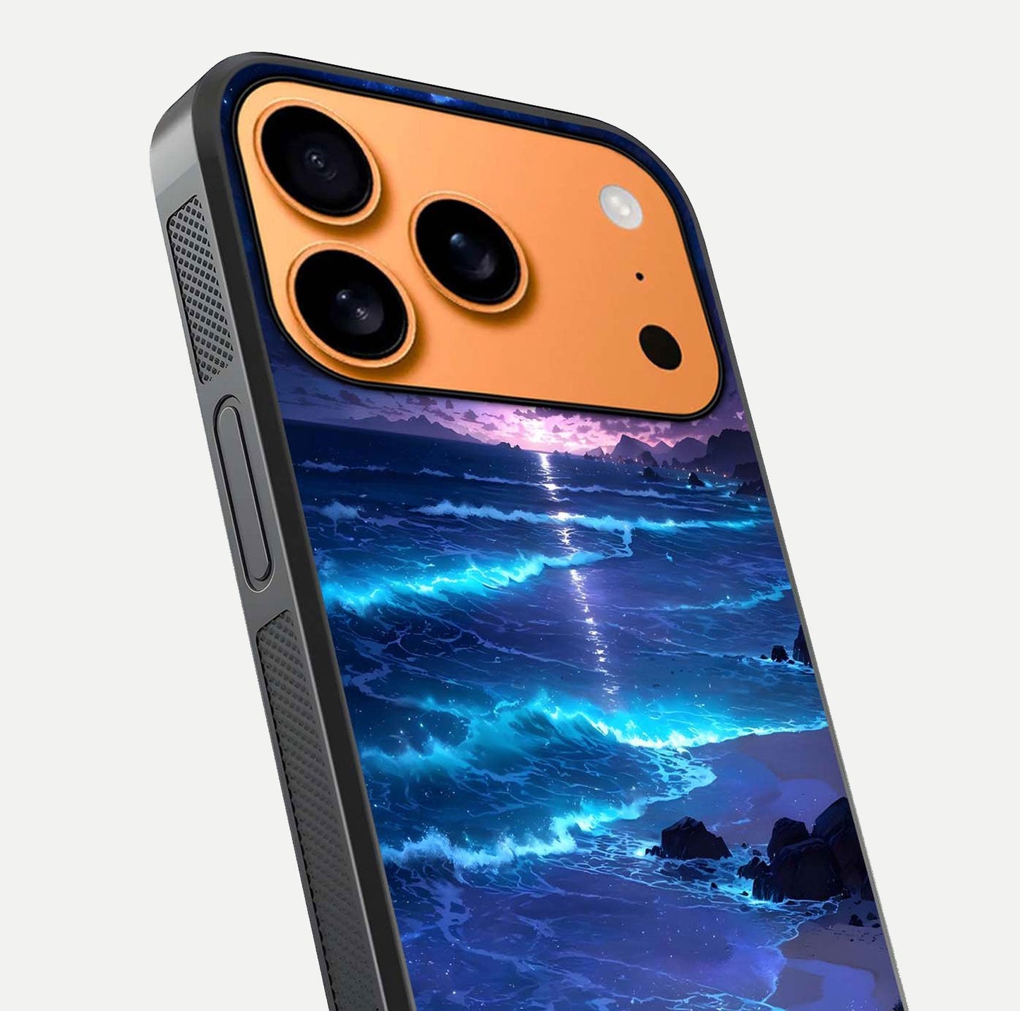 Classic Damn Look Glass Case for iPhone 17 Pro Max close-up highlighting quote text and reflection shine