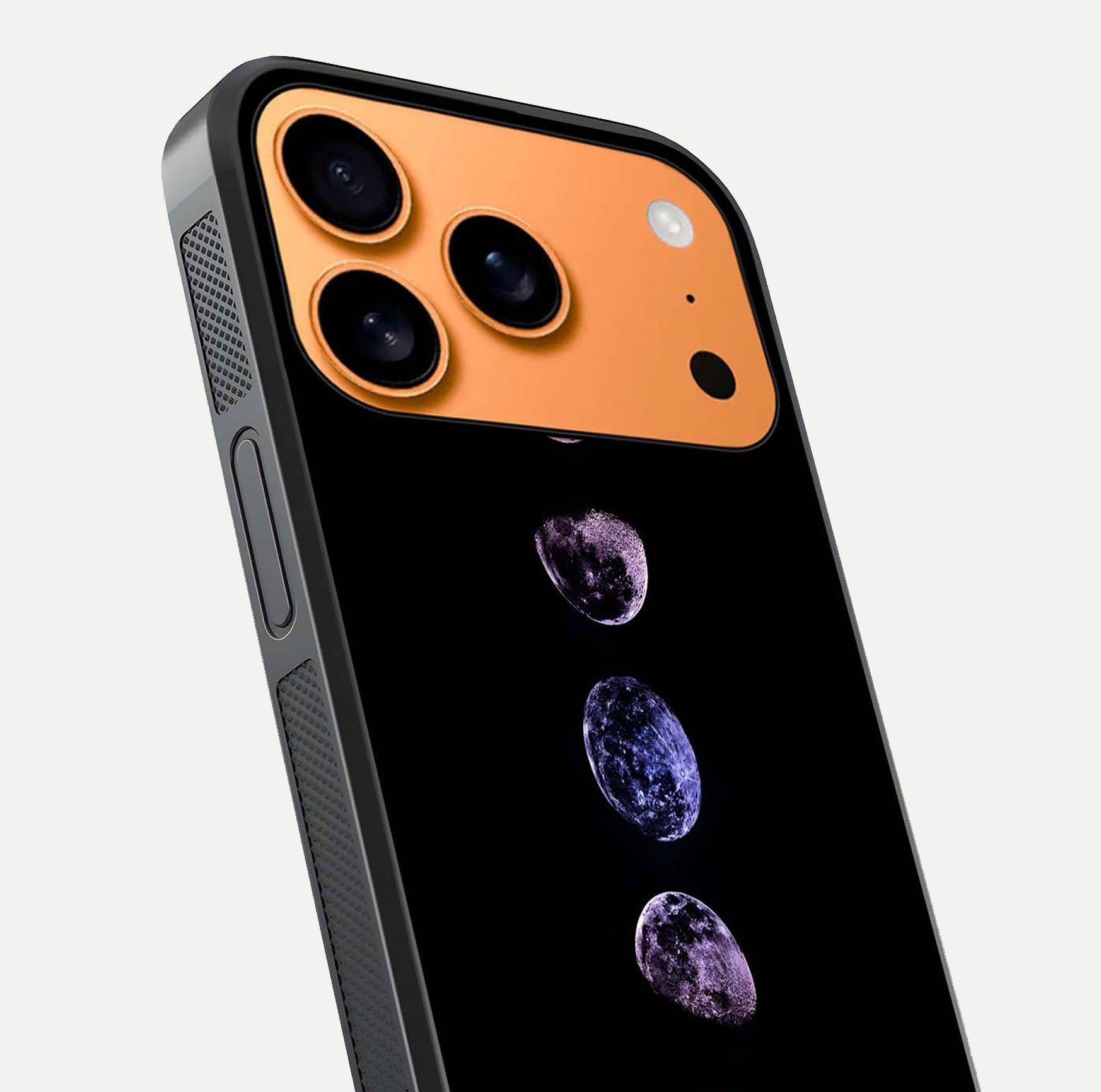 Crimson All Planets Glass Case for iPhone 17 Pro Max close-up highlighting planet details and reflection polish