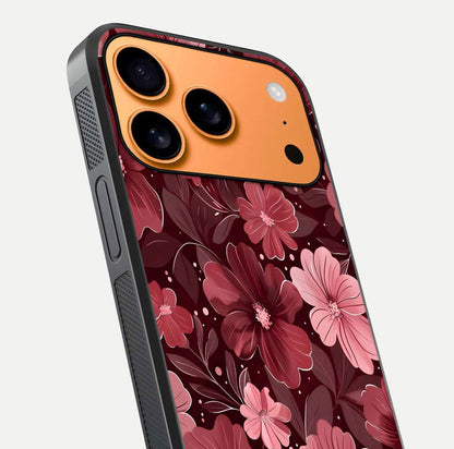 Flower Blush Bloom Glass Case for iPhone 17 Pro Max close-up highlighting pastel tones and reflection clarity