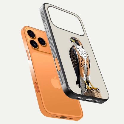 Clever Eagle Glass Case for iPhone 17 Pro Max floating mockup displaying sharp gloss and art contrast