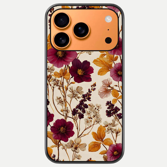 Autumn Wine Bloom Glass Case For iPhone 17 Pro Max by Custom World