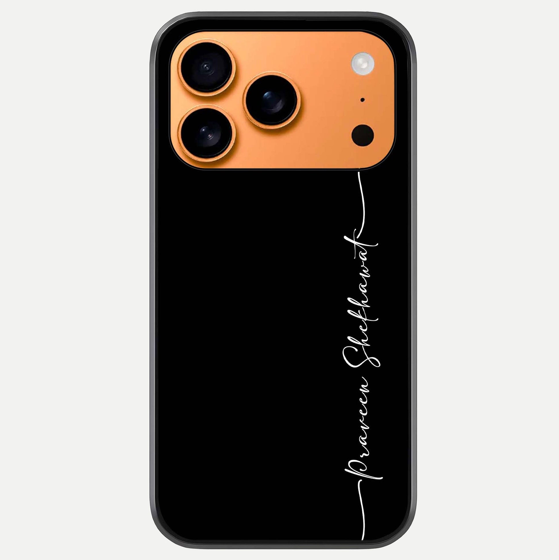 Black Tune Custom Name Glass Case For iPhone 17 Pro Max by Custom World