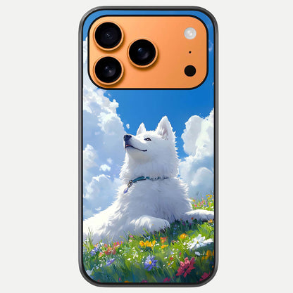 Blissful Cloud Pup Glass Case For iPhone 17 Pro Max by Custom World