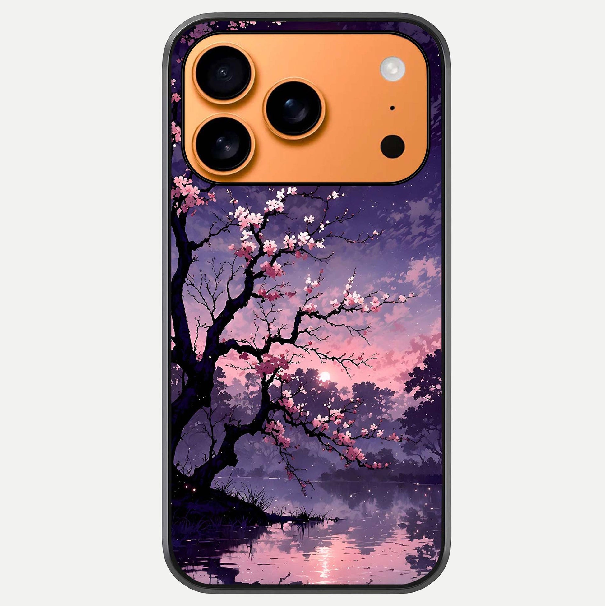 Blossom Pink Moon Glass Case For iPhone 17 Pro Max by Custom World