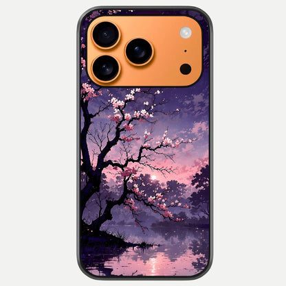 Blossom Pink Moon Glass Case For iPhone 17 Pro Max by Custom World
