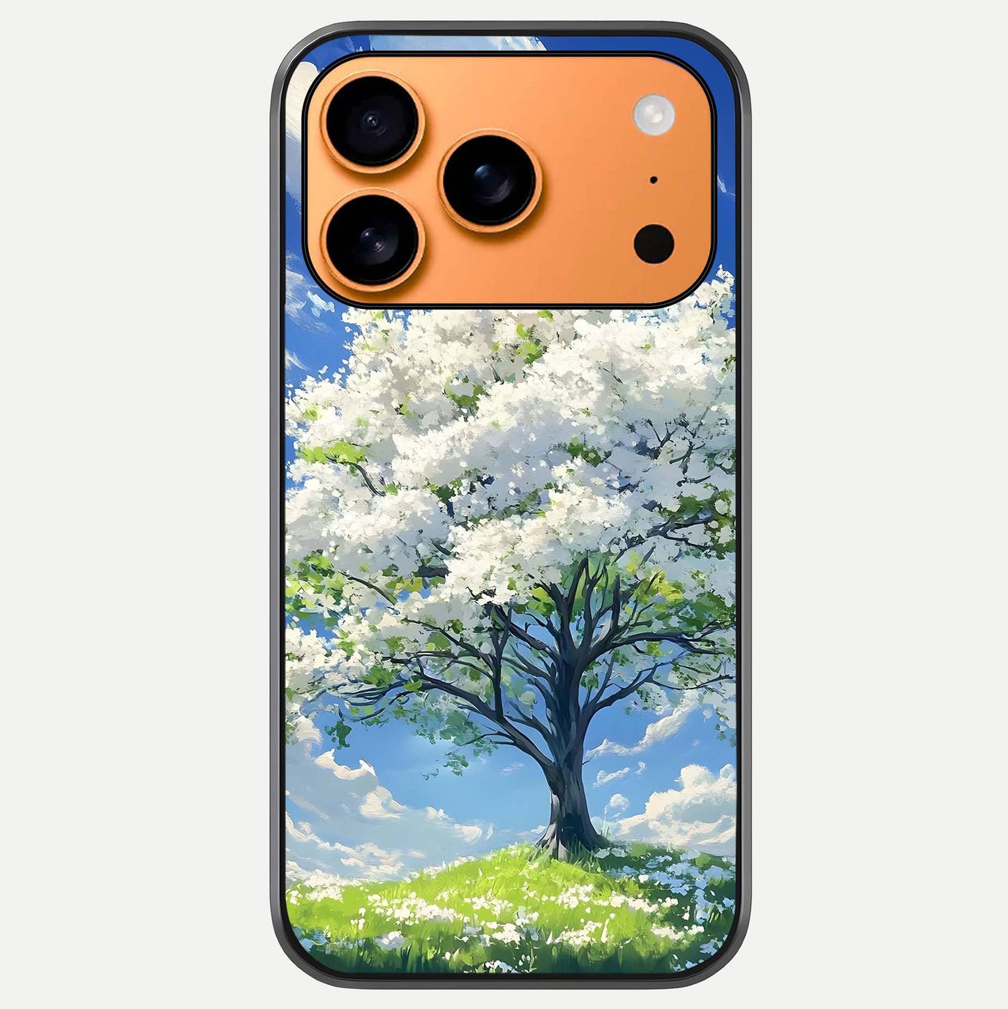 Blossom Sky Serenity Glass Case For iPhone 17 Pro Max by Custom World