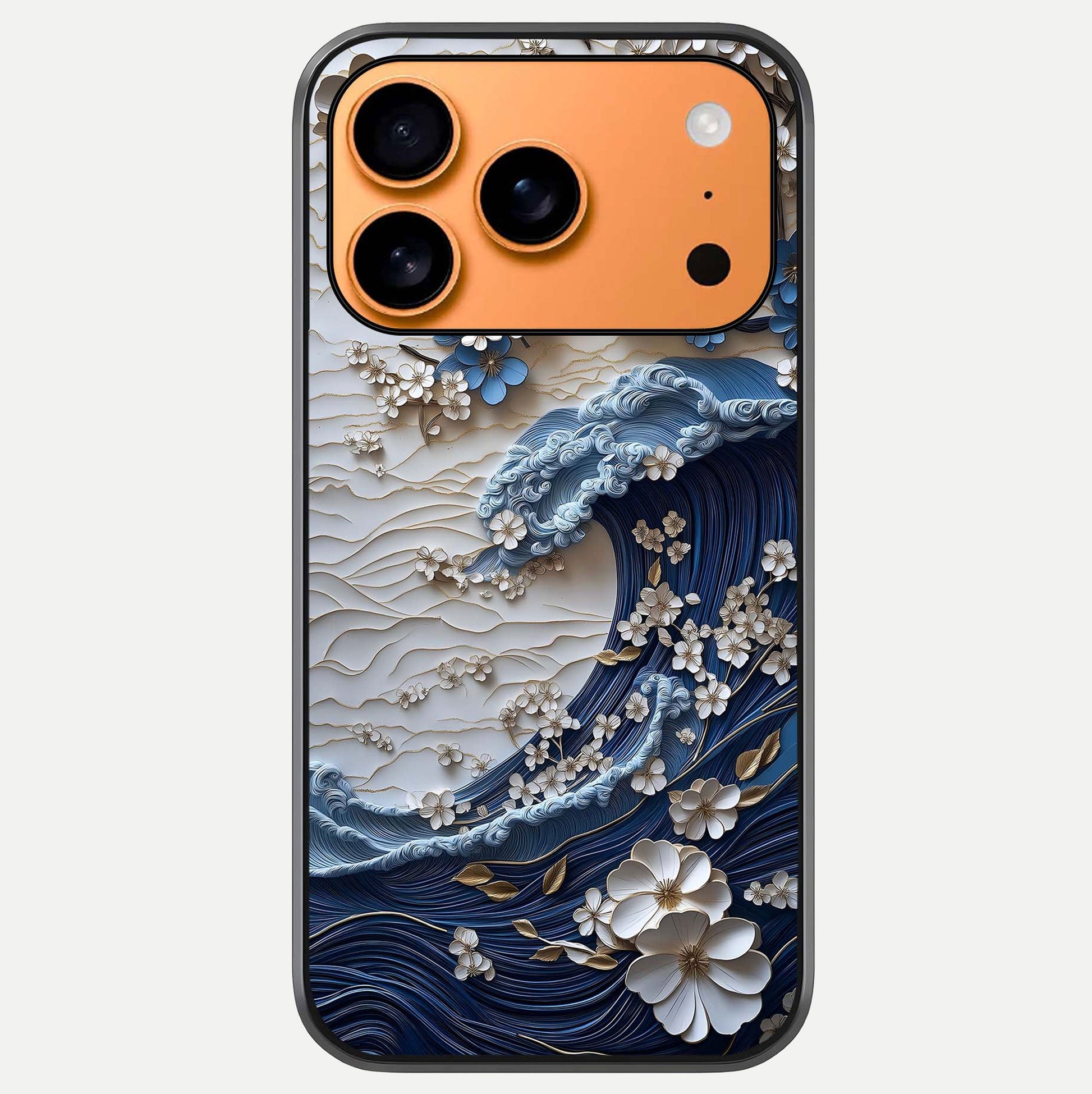 Blossom Wave Art Glass Case For iPhone 17 Pro Max by Custom World
