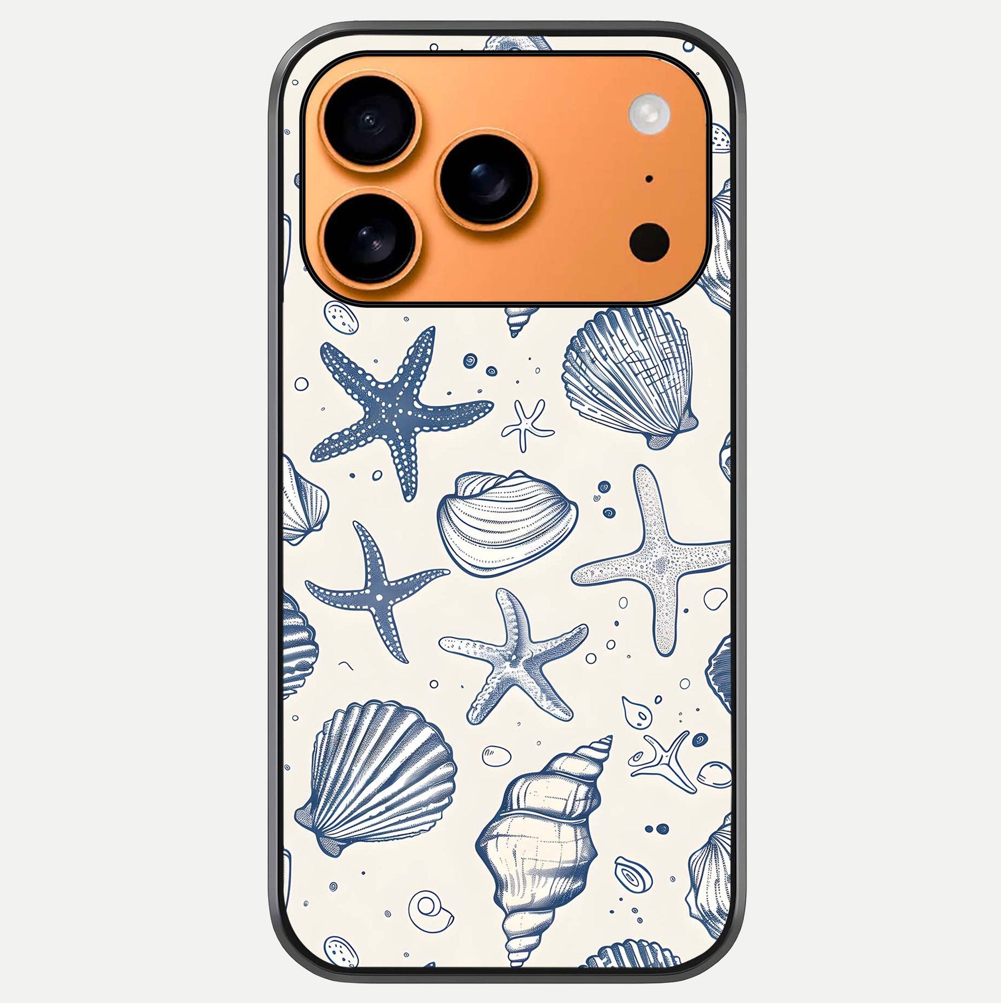 Blue Ocean Outline Glass Case For iPhone 17 Pro Max by Custom World