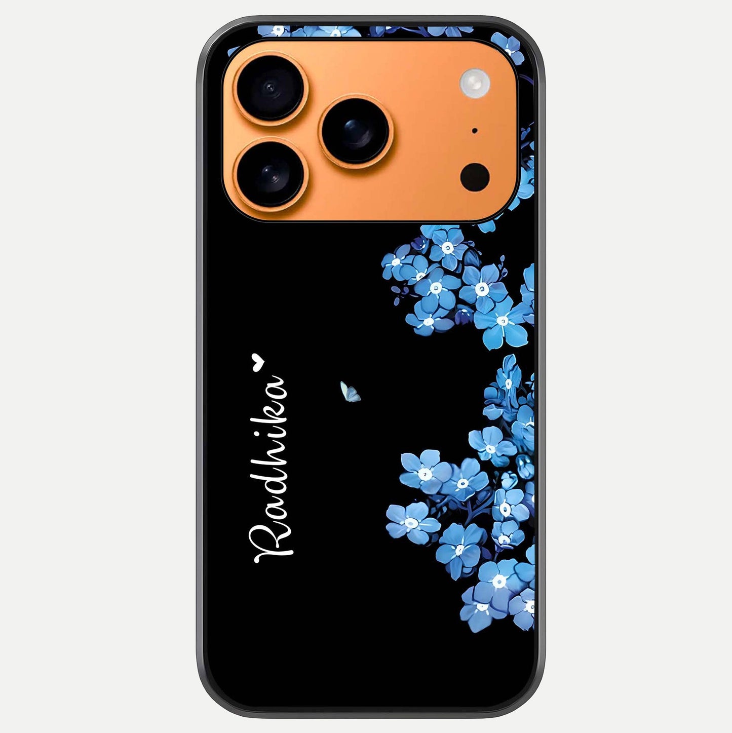 Blue Petal Dream Custom Name Glass Case For iPhone 17 Pro Max by Custom World