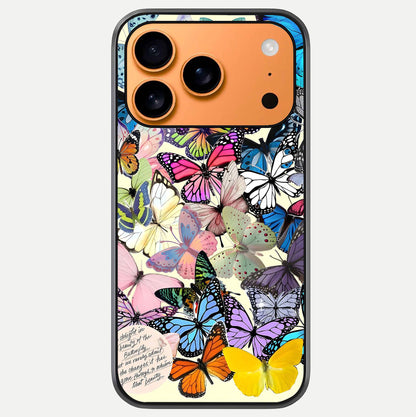 Butterflies Petal Dream Glass Case For iPhone 17 Pro Max by Custom World