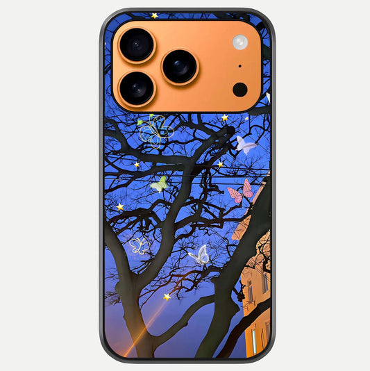 Butterfly Night Magic Glass Case For iPhone 17 Pro Max by Custom World