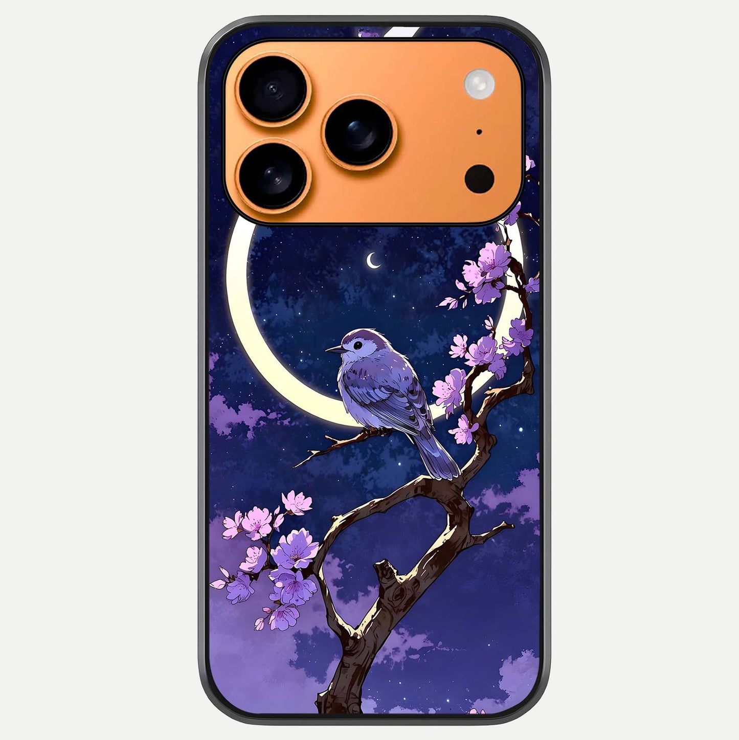 Celestial Bird Blossom Glass Case For iPhone 17 Pro Max by Custom World