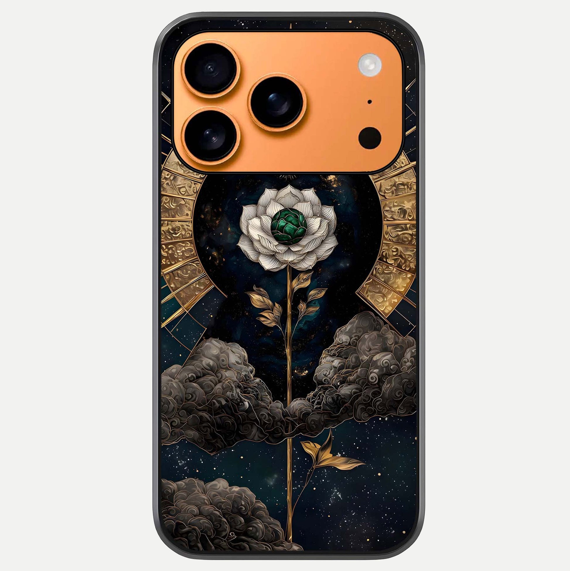 Celestial Lotus Morang Glass Case For iPhone 17 Pro Max by Custom World