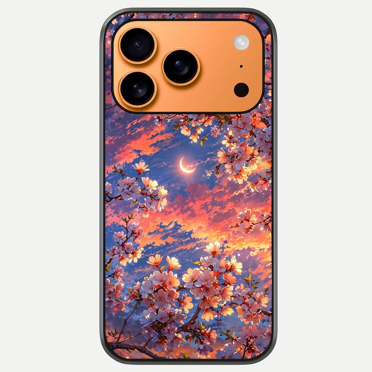 Celestial Sakura Sunset Glass Case For iPhone 17 Pro Max by Custom World