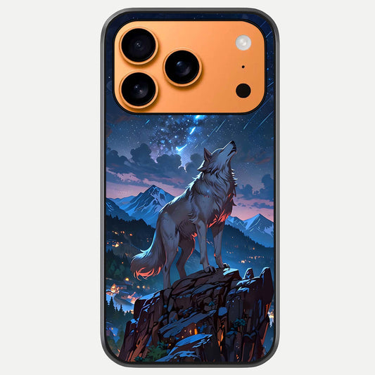 Celestial Wolf Howl Glass Case For iPhone 17 Pro Max by Custom World