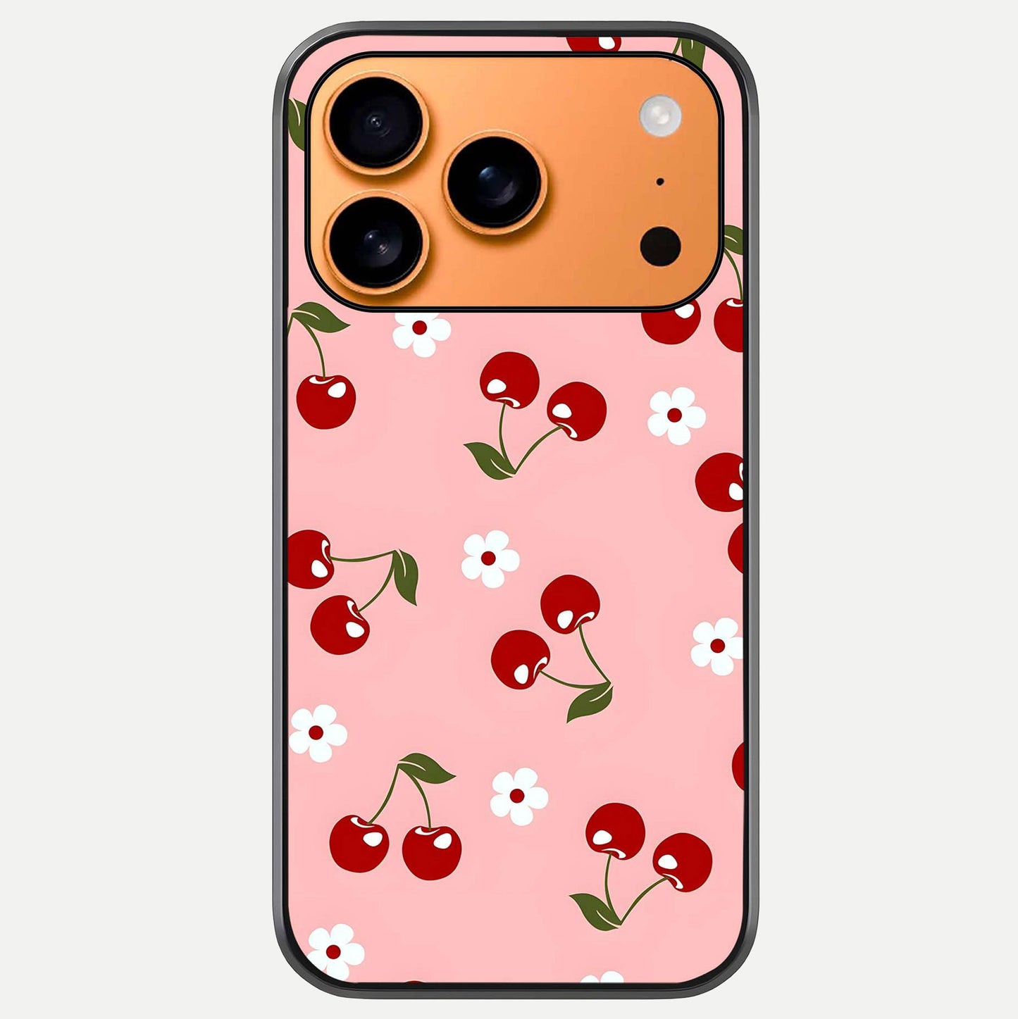 Cherry Love Mood Glass Case For iPhone 17 Pro Max by Custom World