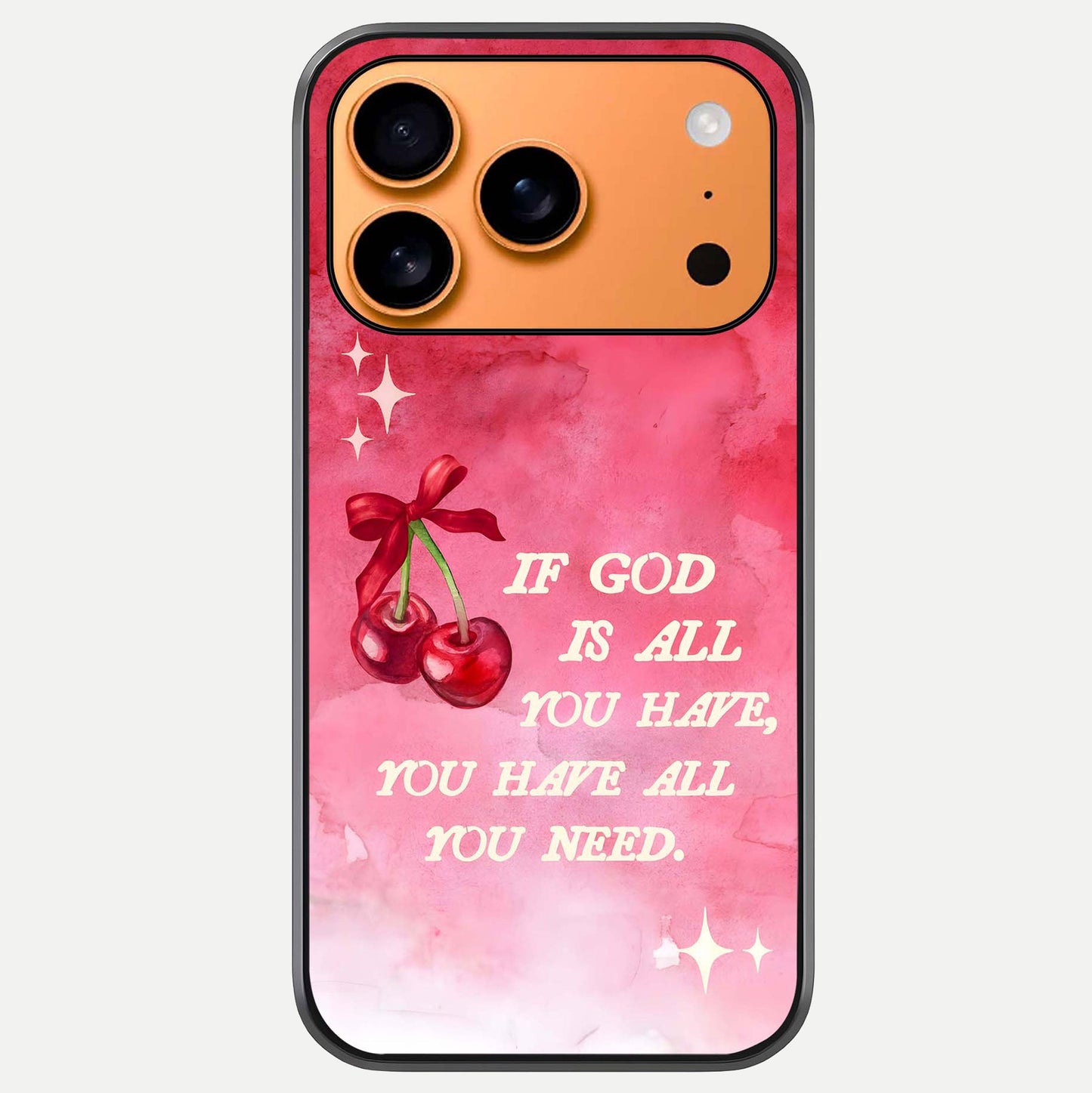 Cherry Quote Glass Case For iPhone 17 Pro Max by Custom World