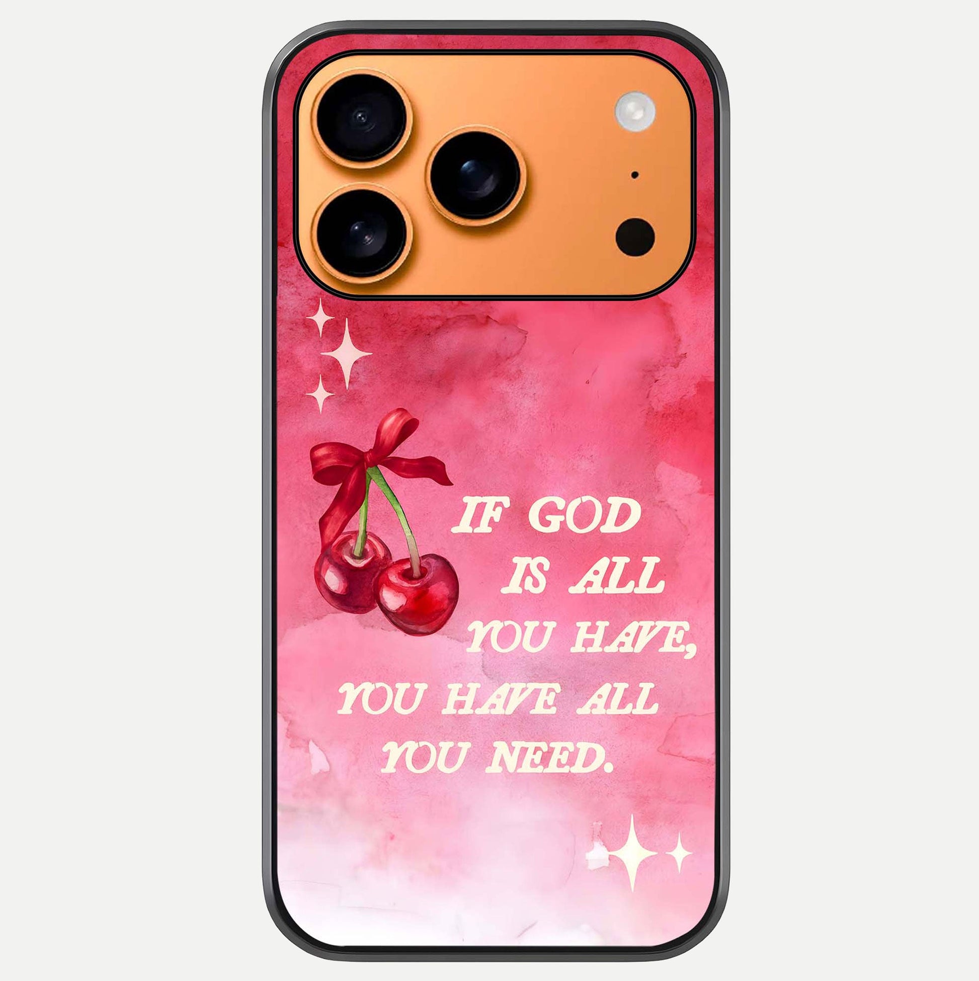 Cherry Quote Glass Case For iPhone 17 Pro Max by Custom World