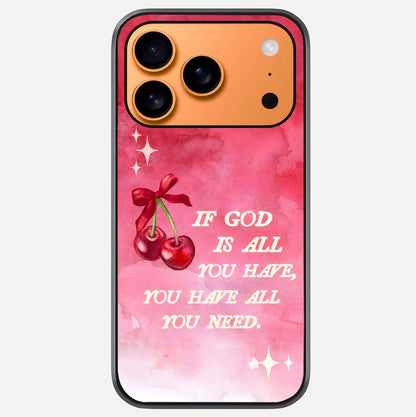 Cherry Quote Glass Case For iPhone 17 Pro Max by Custom World