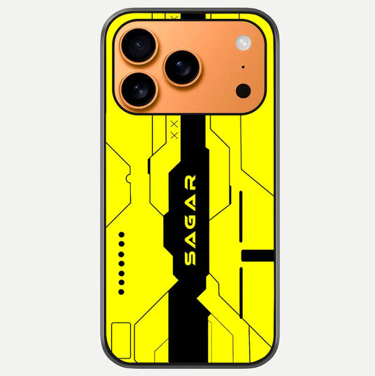 Circuit CYBERPUNK Custom Name Glass Case For iPhone 17 Pro Max by Custom World