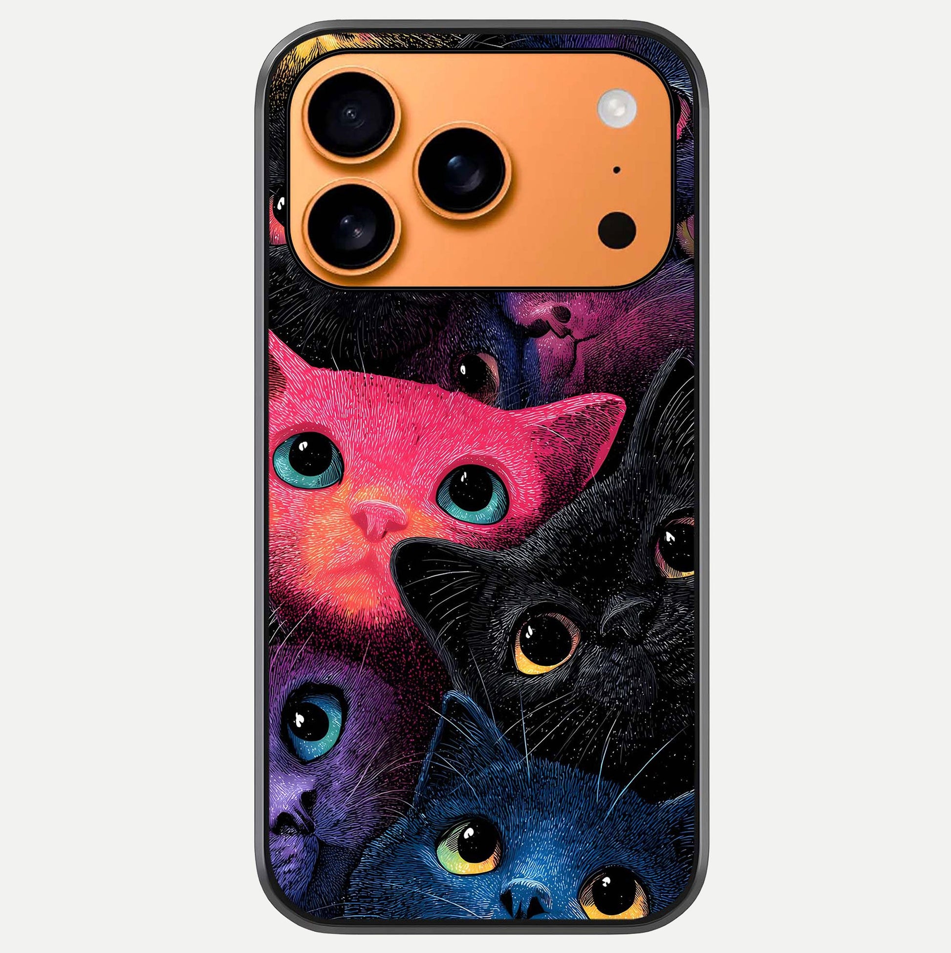 Cosmic Cats Dreams Glass Case For iPhone 17 Pro Max by Custom World