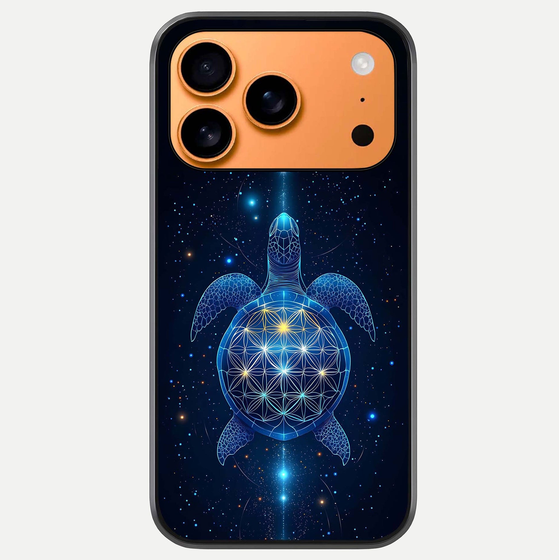 Crimson Blue Turtle Glass Case For iPhone 17 Pro Max by Custom World