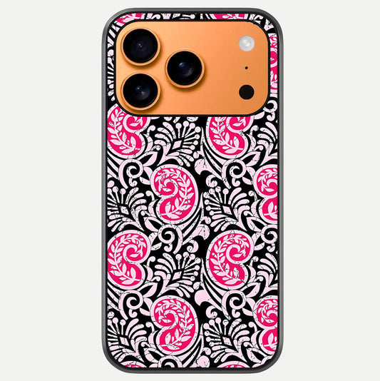 Crimson Paisley Charm Glass Case For iPhone 17 Pro Max by Custom World