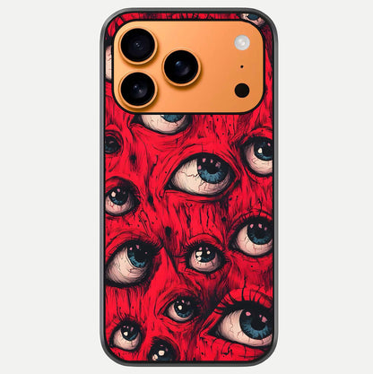 Crimson Watch Eyes Glass Case For iPhone 17 Pro Max by Custom World